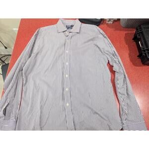 Polo Ralph Lauren Striped Classic Long Sleeve Button Front Shirt 17 xl